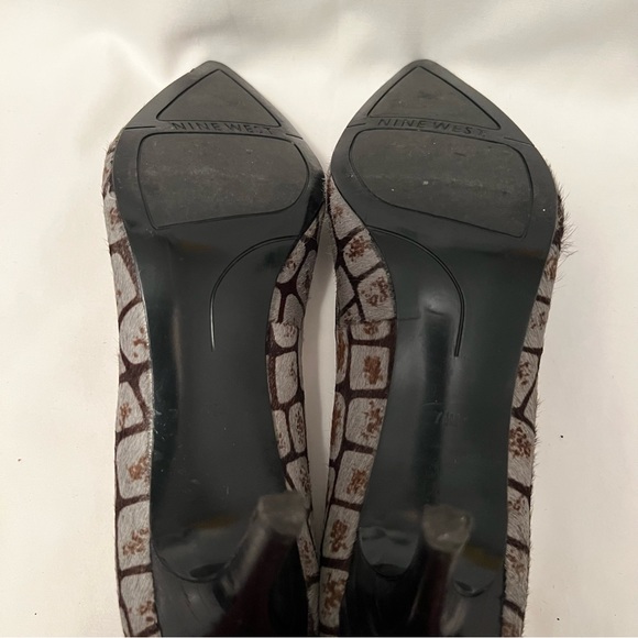 Cow leather Nine West pumps size 7.5 - Picture 4 of 5